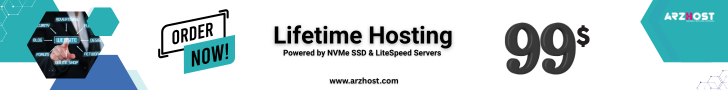 Arzhost lifetime hosting with ultra-fast NVMe SSD storage and LiteSpeed servers